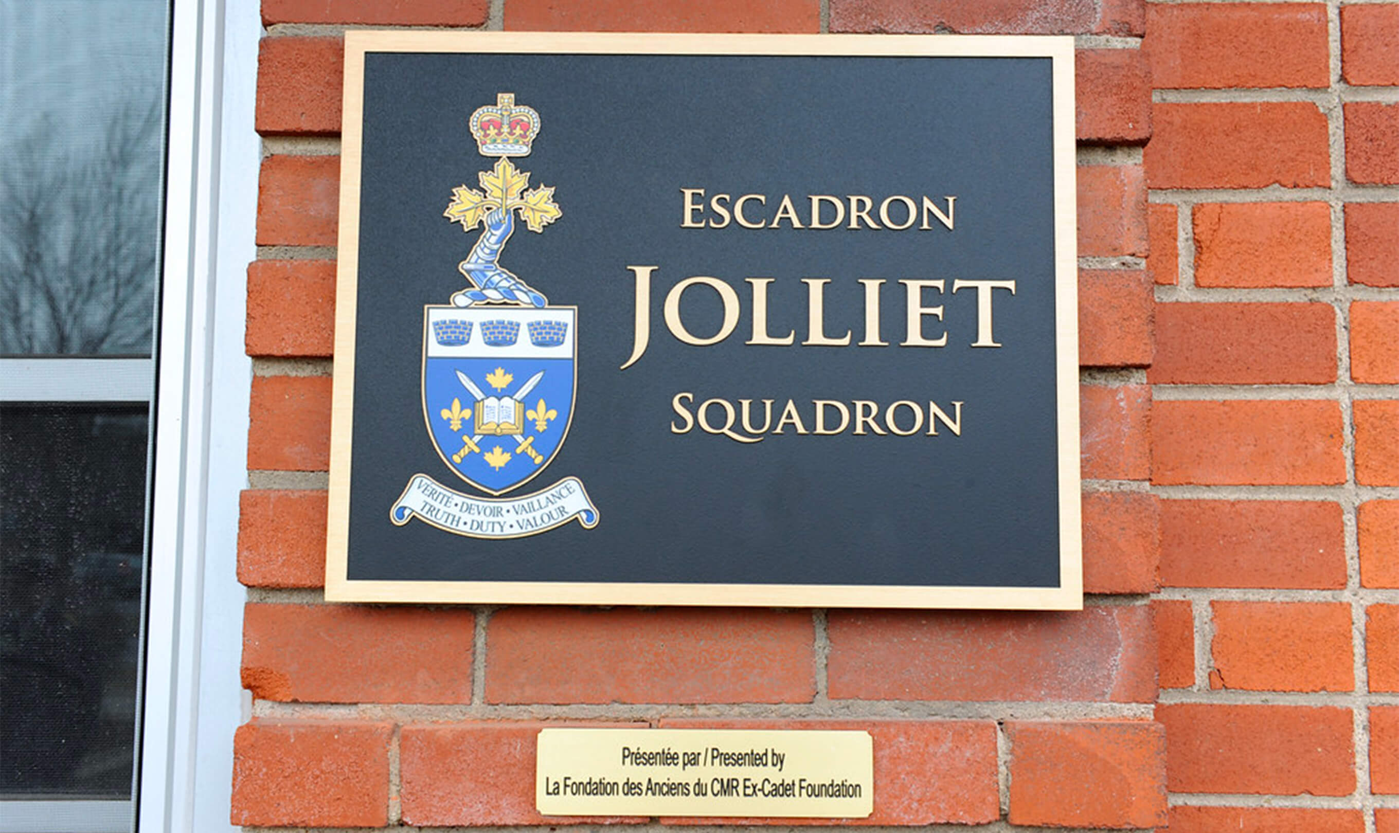 Projet plaque de bronze de l’Escadron Jolliet –