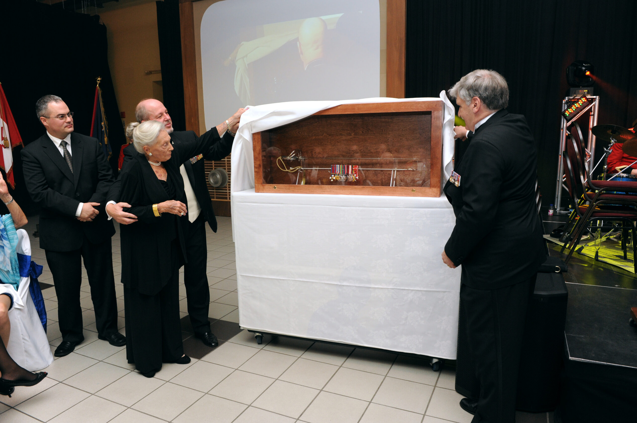 Présentoir honorant le colonel Louis Marcellin Lahaie